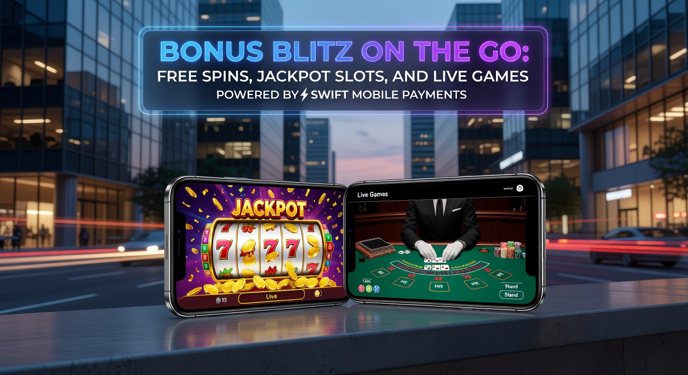 Player on mobile device tapping into free spins and jackpot slots with swift payment confirmation on screen